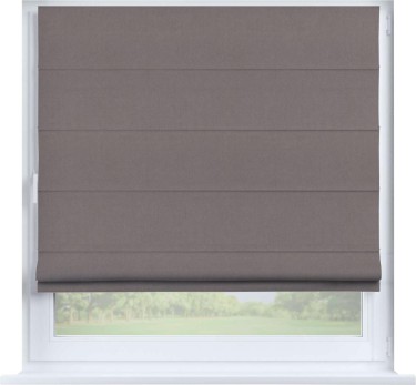 Римская штора «Кортин» на створку, ткань вельвет тёмно-бежевый