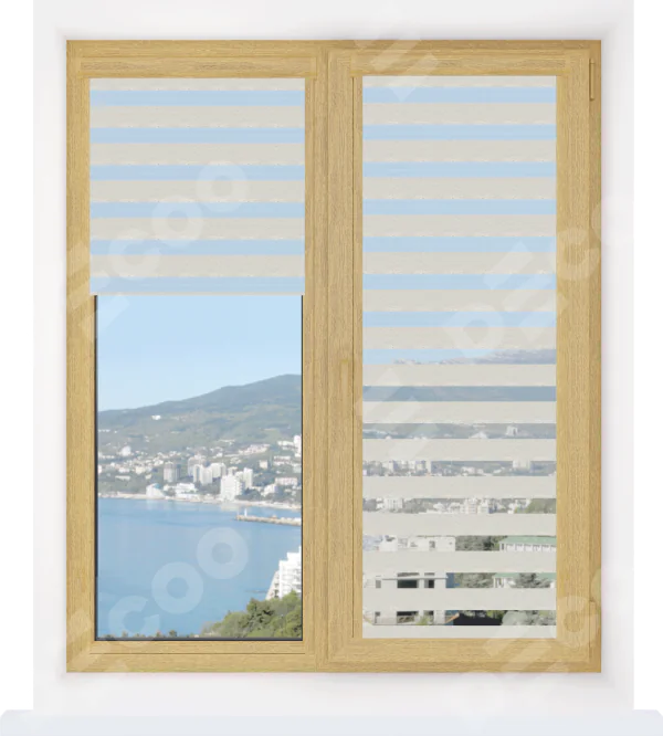 Рулонная штора День-ночь Уни 2 Linen 01 серый, размеры от 20 до 120 см