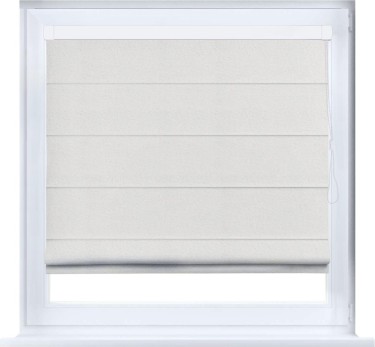 Римская штора «Кортин» кассетная, ткань блэкаут с блеском светло-серый