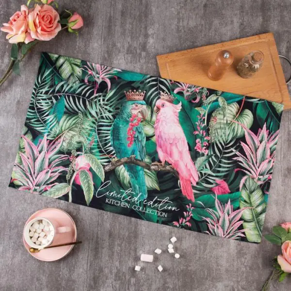 Полотенце "Этель" Tropical parrots 40х73 см, 100% хл, саржа 190 гр/м2