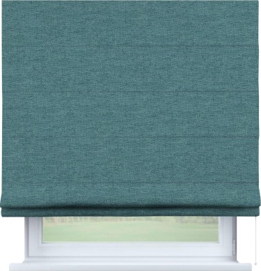 Римская штора «Кортин» для проема, стиф димаут бирюзовый