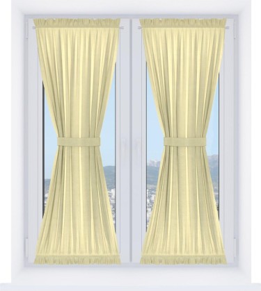 Штора песочные часы «Кортин» софт однотонный молочный