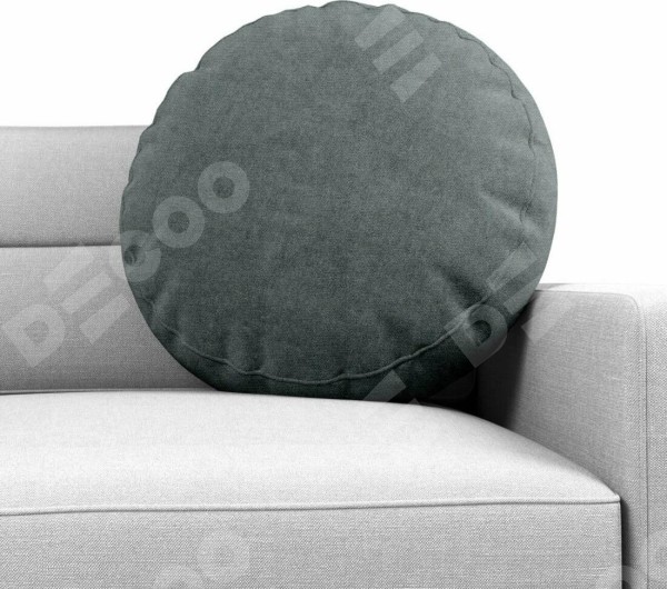 Подушка круглая Cortin вельвет серый