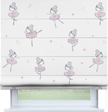 Римская штора «Кортин» для проема «Маленькая балерина»