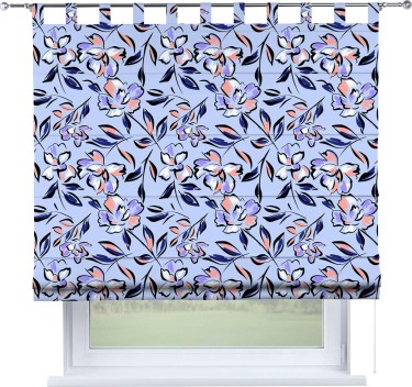 Римская штора на петлях «Цветочки и листочки»