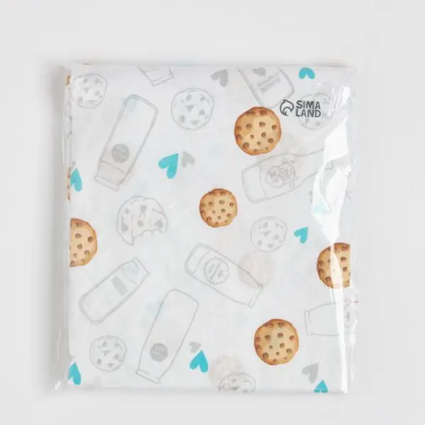 Простыня прямоугольная Крошка Я Milk&Cookie 100х160см, 100% хл, бязь