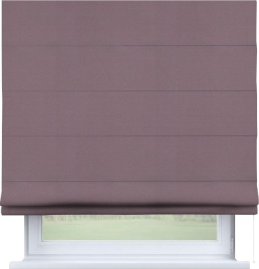 Римская штора «Кортин» для проема, ткань блэкаут однотонный, брусника