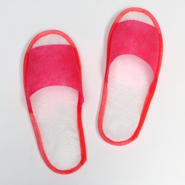 Тапочки из спанбонда "Эконом", подошва 4мм., розовые, 38-39 р.