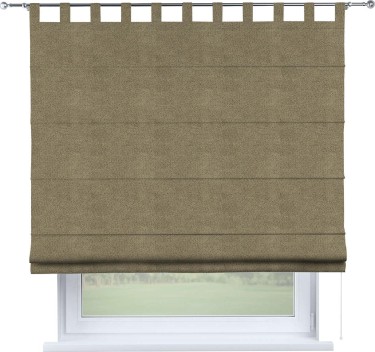 Римская штора на петлях «Кортин», ткань cotton блэкаут бежевый