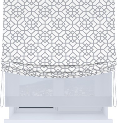 Римская штора «Кортин», день-ночь с мягкими складками, «Архитектурный орнамент»