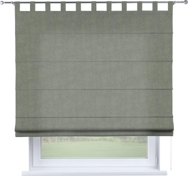 Римская штора «Кортин», канвас сизый, на петлях