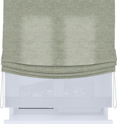 Римская штора «Кортин», день-ночь с мягкими складками, лён кашемир серый new