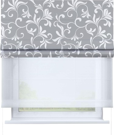Римская штора «Кортин» день-ночь «Романтический узор»