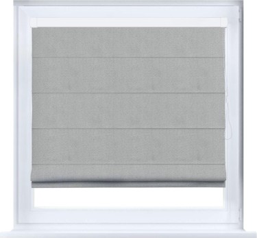 Римская штора «Кортин» кассетная, ткань ткань блэкаут с блеском тёмно-серый