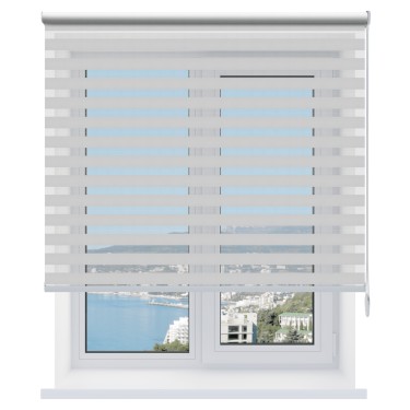 Рулонная штора День-ночь Basic светло-серый