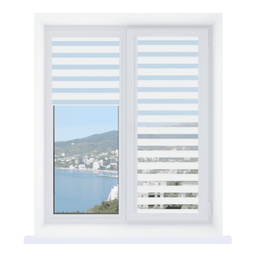 Рулонная штора День-ночь Уни 2 Basic белый, размеры от 20 до 120 см