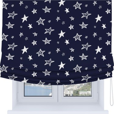 Римская штора Soft с мягкими складками, «Ночные звёзды»