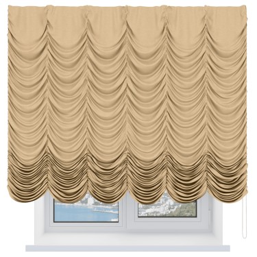 Французская штора «Кортин», софт однотонный бежевый