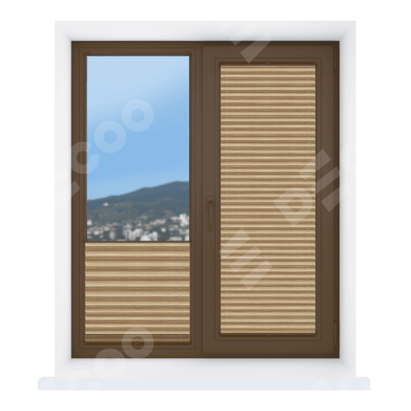 Штора плиссе Сафари бежевый, ширина от 20 см