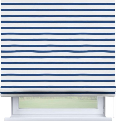 Римская штора «Кортин» для проема «Морская полоска», ширина 40-100 см