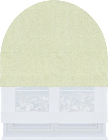 Римская штора «Кортин» день-ночь для арочного проёма, ткань блэкаут однотонный сливочный