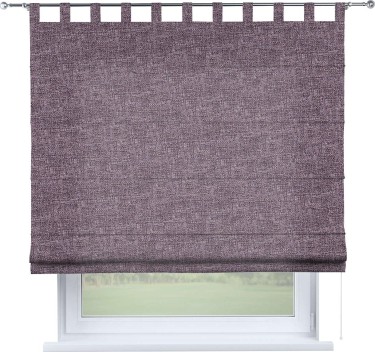 Римская штора на петлях «Кортин», ткань лён кашемир фиолетовый