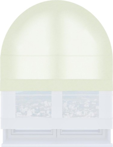 Римская штора «Кортин», канвас сливочный, день-ночь для арочного проёма