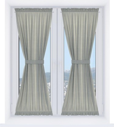 Штора песочные часы «Кортин» блэкаут однотонный серый