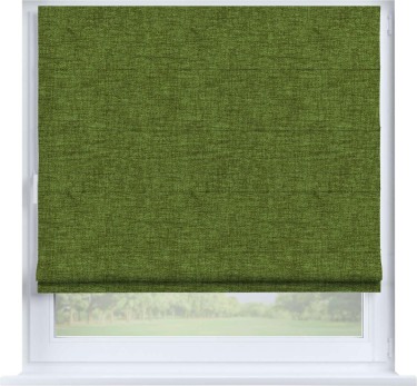 Римская штора «Кортин» на створку, ткань рогожка димаут, салатовый