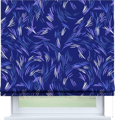 Римская штора «Кортин» для проема «Синяя абстракция»