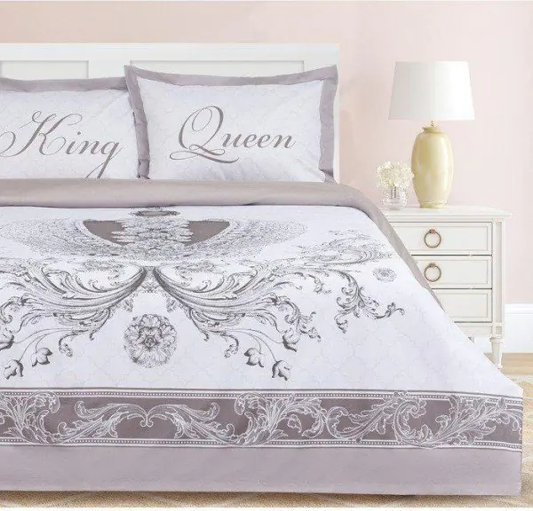 Постельное бельё «Этель» 2 сп King&Queen 175*215 см,200*215 см,50*70+4 см - 2 шт