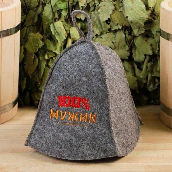 Набор "100% мужику!" шапка, рукавица