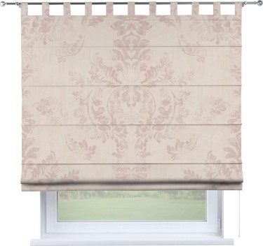 Римская штора на петлях «Винтажный узор пудровый»