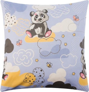 Наволочка Экономь и Я "Панды" цв.синий, 70*70±3 см,бязь 100 гр/м2