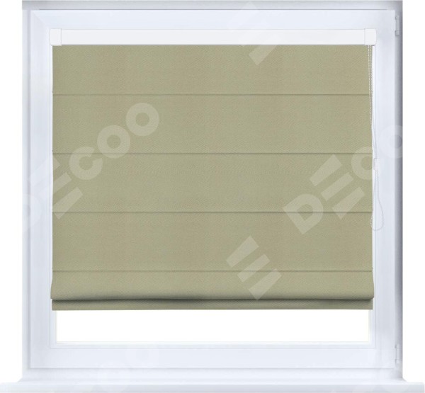 Римская штора «Кортин» кассетная, ткань блэкаут однотонный, милано капучино