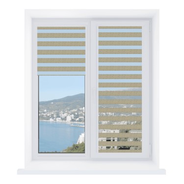 Рулонная штора День-ночь Уни 2 Savana ясень, размеры от 20 до 120 см