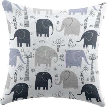 Подушка квадратная Cortin «Серые слоники»