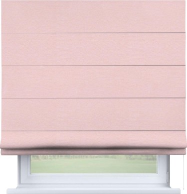 Римская штора «Кортин» для проема, ткань блэкаут однотонный, розовый