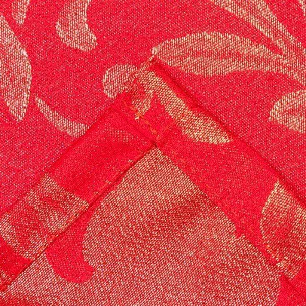 Скатерть Этель "Patterns" цвет красный, 142*220 +/-3 см, 115 ±10 гр,100% п/э