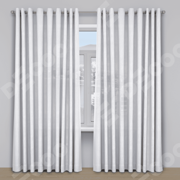 Комплект штор 2 шт, вельвет, цвет белый, от 40 см