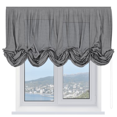 Австрийская штора «Cortin», лён меланж натуральный