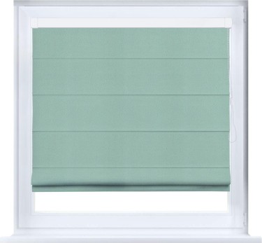 Римская штора «Кортин» кассетная, ткань блэкаут однотонный, ментоловый