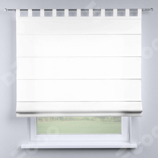 Римская штора на петлях «Кортин», ткань однотонная белоснежная