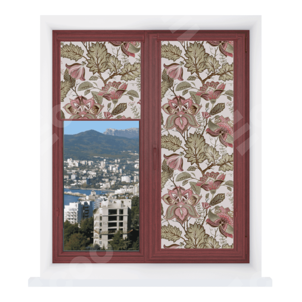 Рулонная штора Уни 2 с принтом Старинные цветы