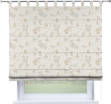 Римская штора на петлях «Флора бежевый»