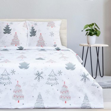 Постельное белье Этель 2 сп «Рождественская ель» 175*215см,200*220см,70*70см-2 шт