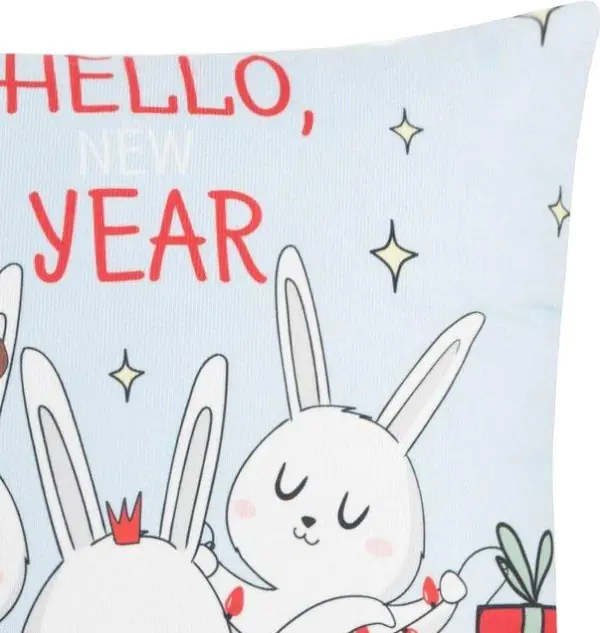Наволочка на подушку Этель "Hello, new year", 40*40 см, 100 п/э, велюр