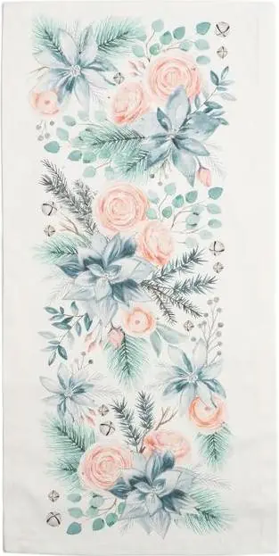 Дорожка на стол "Этель" Christmas flowers 30х70 см, 100% хл, саржа 190 гр/м2