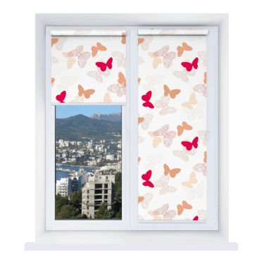 Рулонная штора Мини Бабочки 03