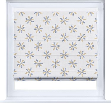 Римская штора «Кортин» кассетная «Ромашки кантри»